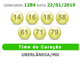 Timemania - Resultado da Timemania 1284, 22/01